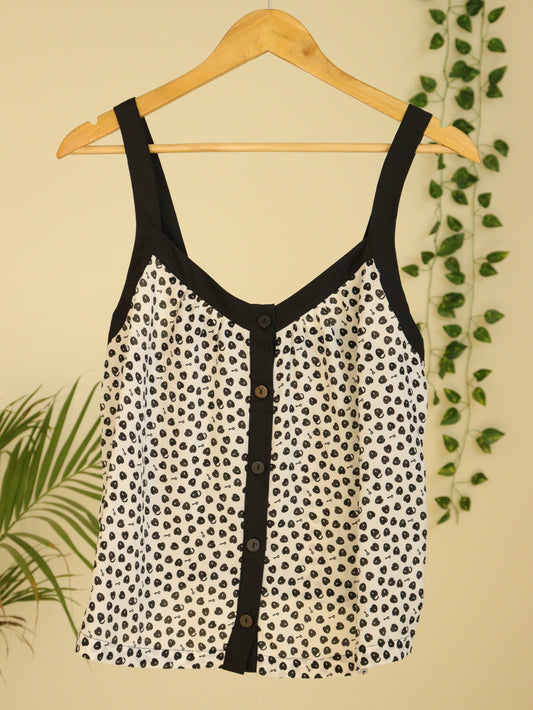 White Printed Top - 34"