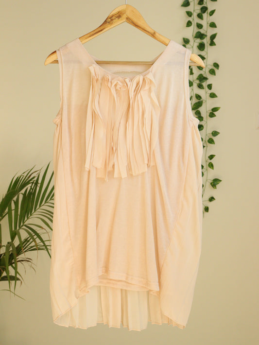 Peach Pleated Top - 38"