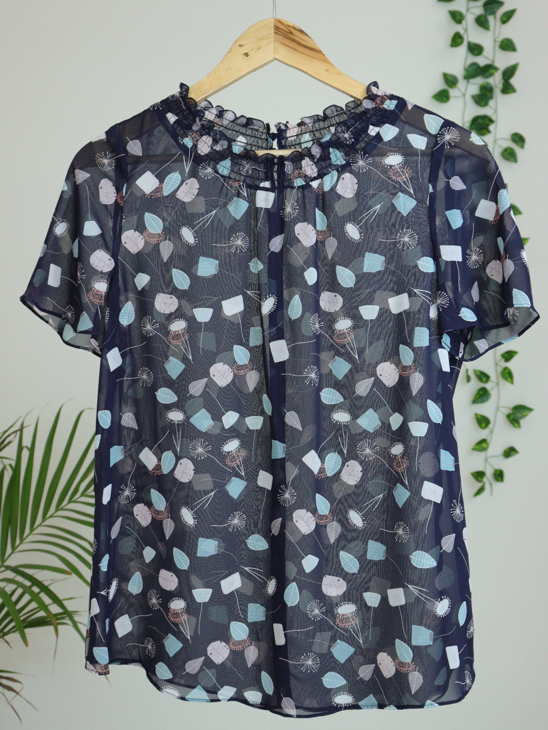 Black Printed Top - 38"