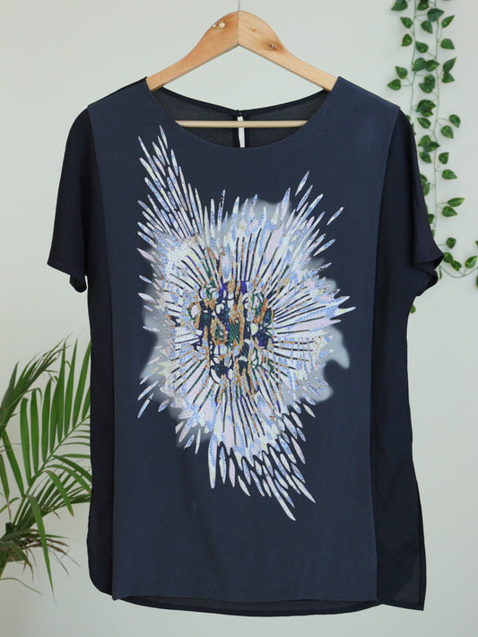 Printed Black Top - 38"