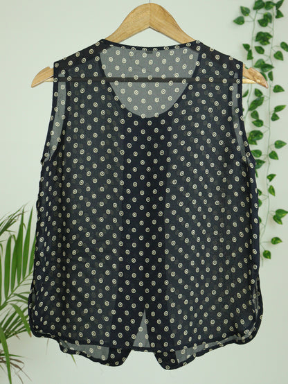 Black Printed Top - 36"