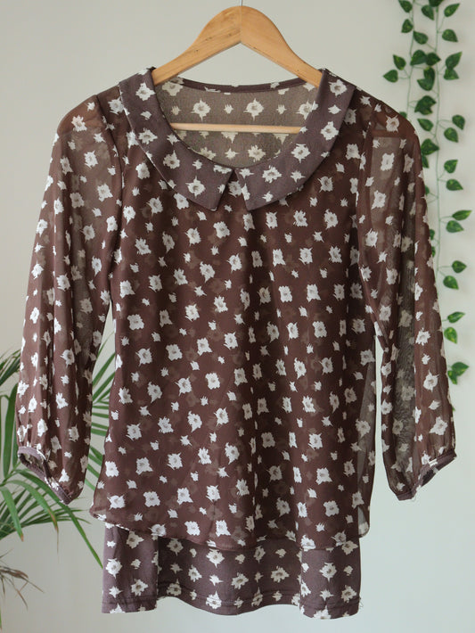 Brown Printed Top - 34"