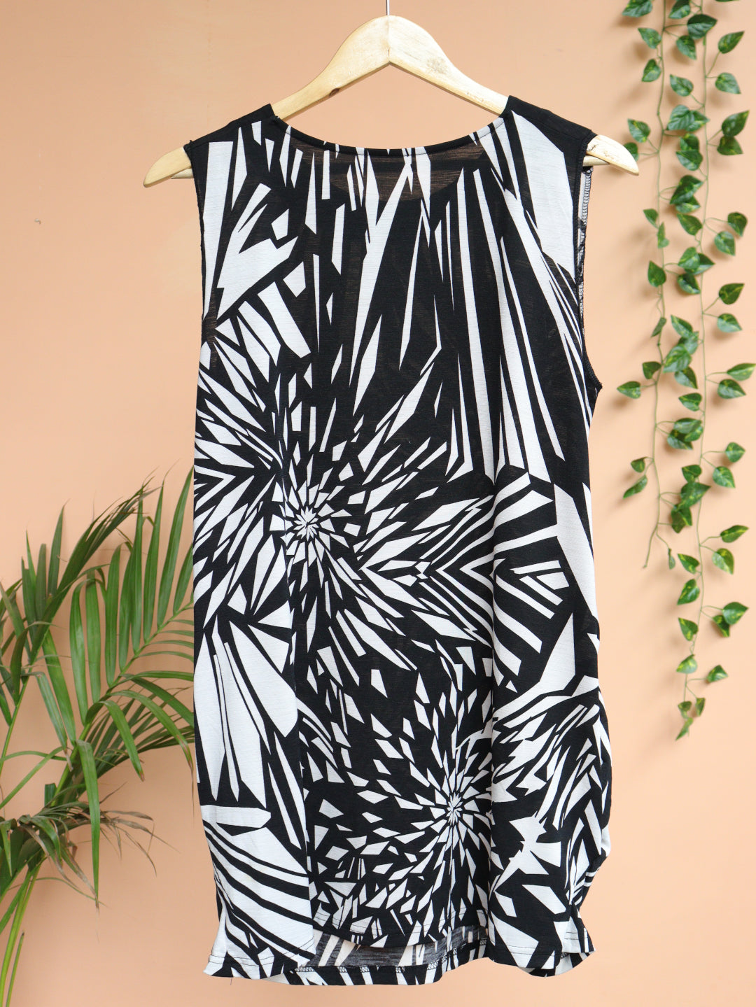 Black Printed Top - 38"