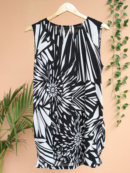 Black Printed Top - 38"