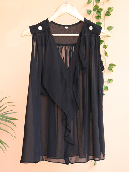 Black Frill Top - 40"