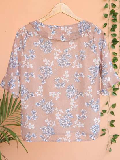Peach Floral Top - 36"