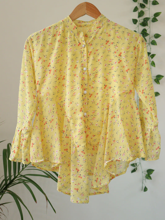 Yellow Printed Top - 30 to 36"