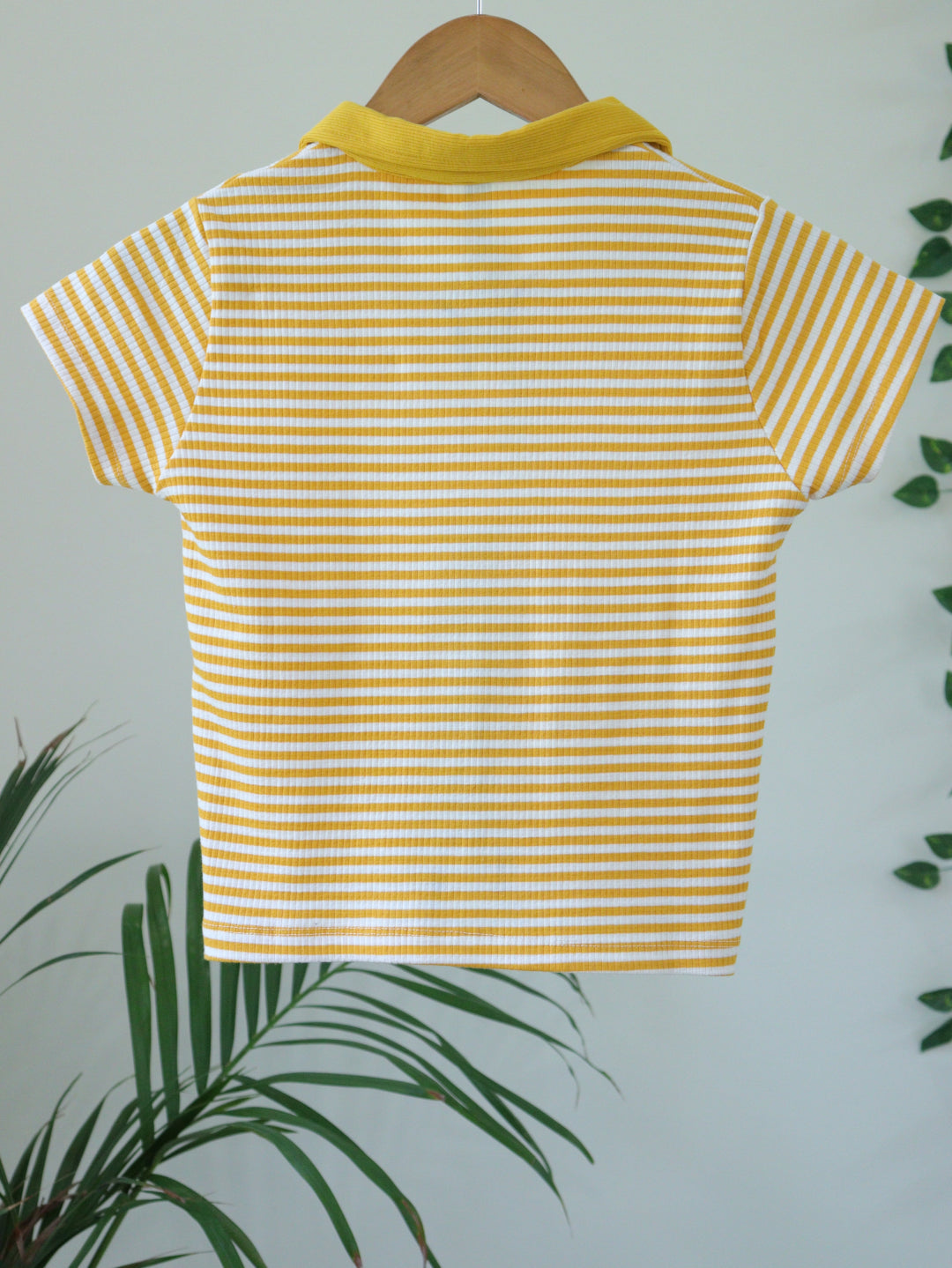 Yellow Chain Ribbed Top - 28 to 34"