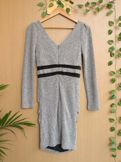 Grey Bodycone Winter Dress - 32"