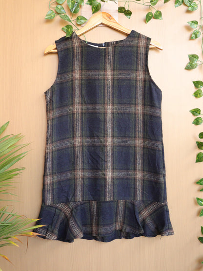 Checked Winter Dress - 38"