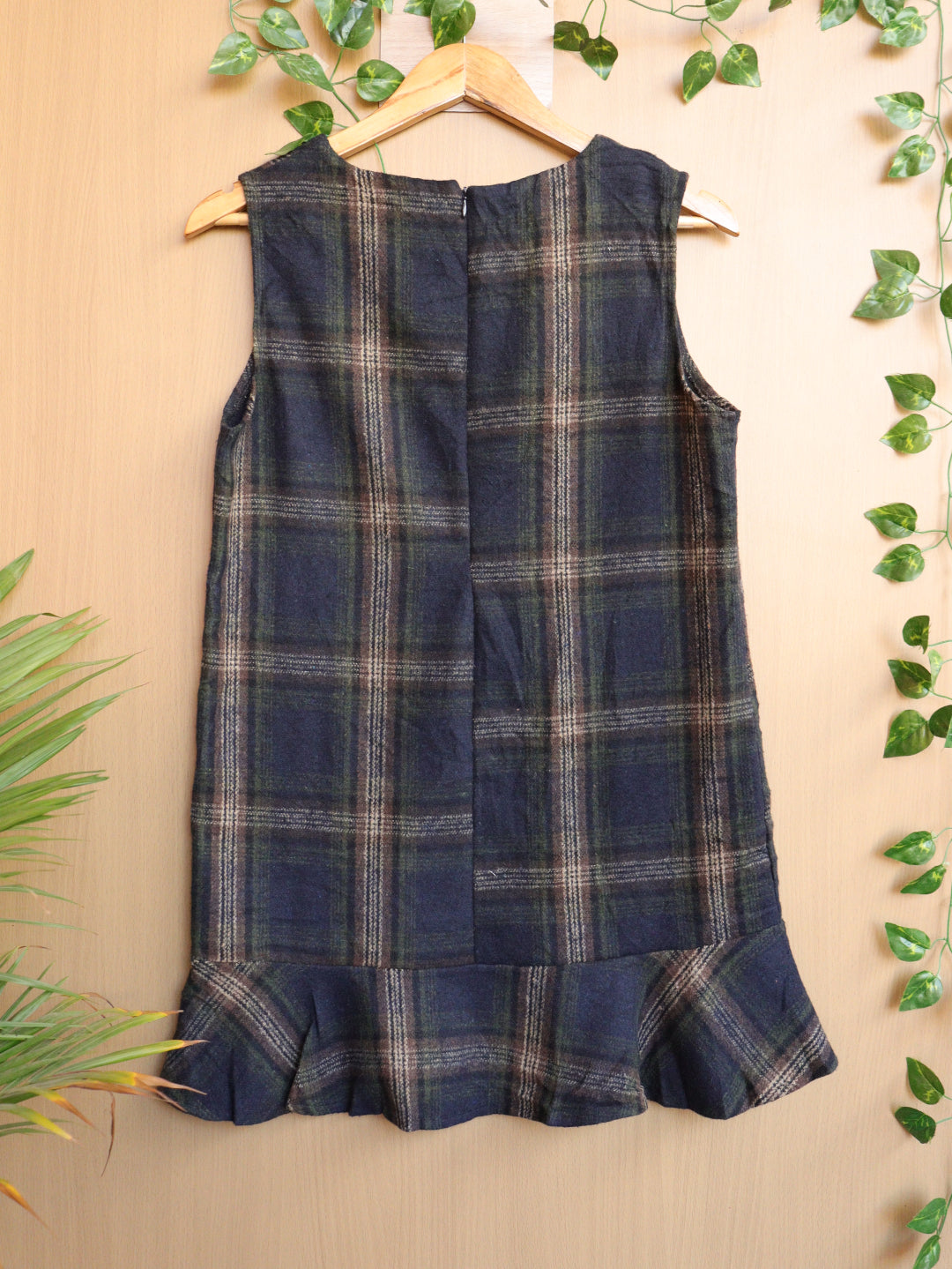 Checked Winter Dress - 38"