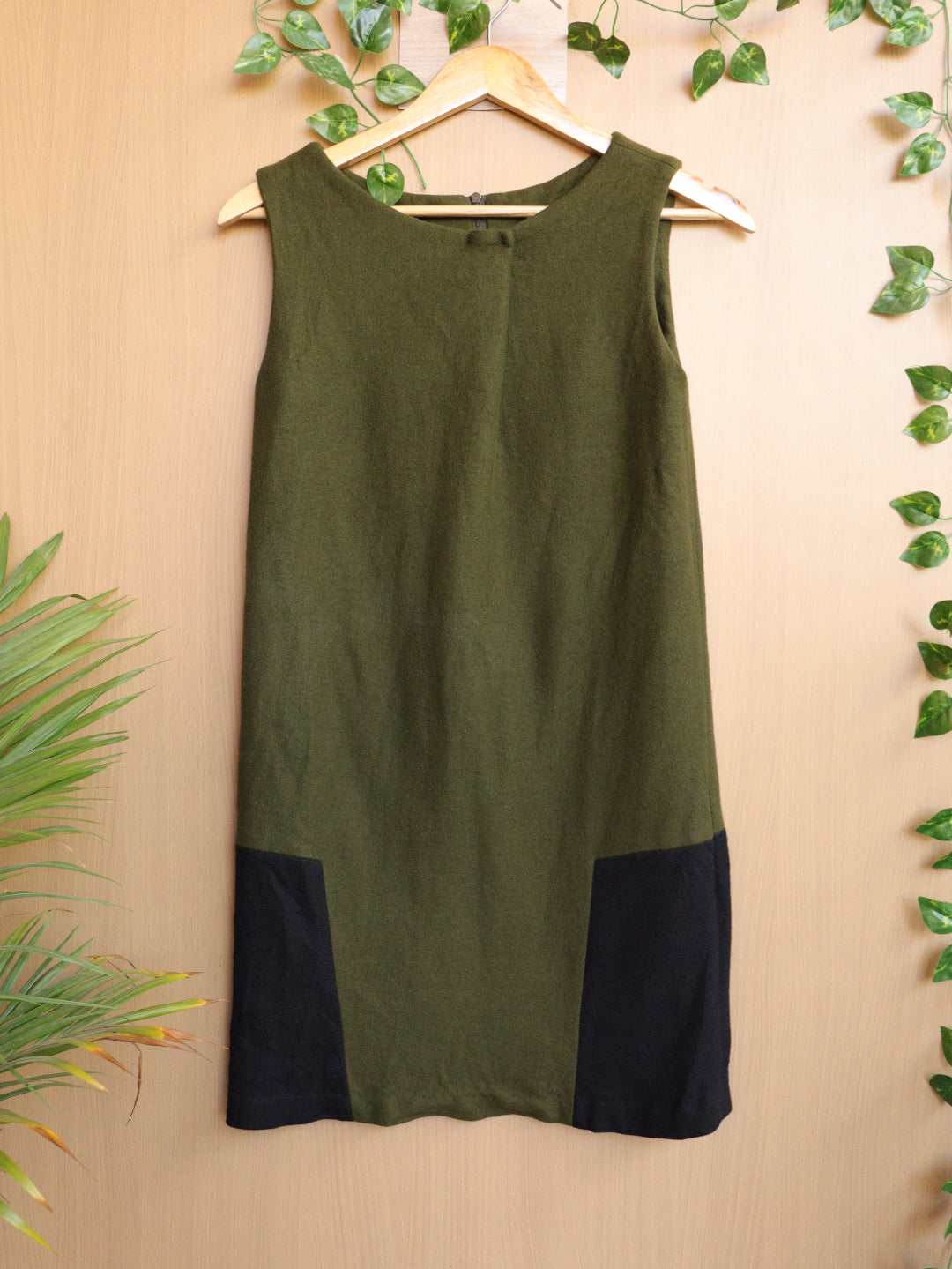 Olive Green Winter Dress - 32"
